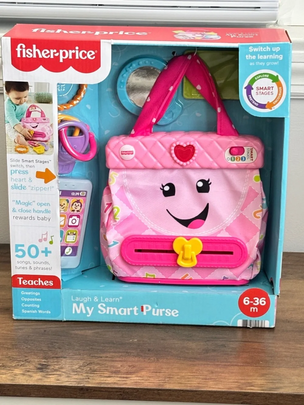 NEW Fisher Price Laugh & Learn Interactive Toy Bag My Smart Purse Baby Toddler